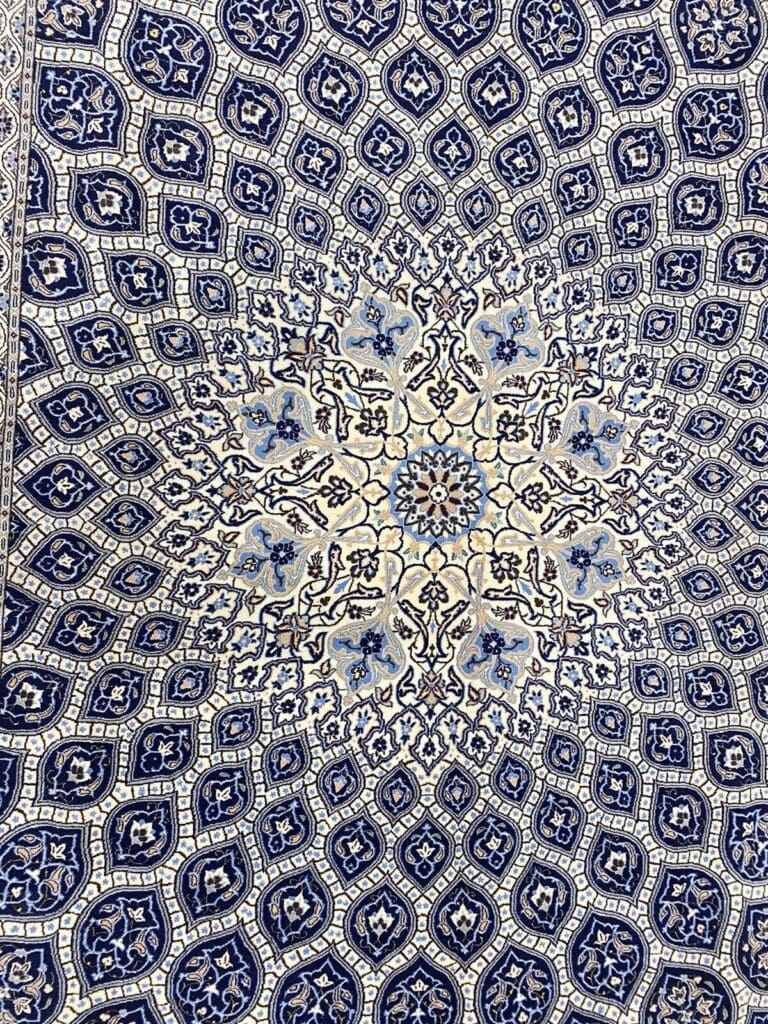 Perserteppich Nain 259 x 183 cm Korkwolle handgeknüpft