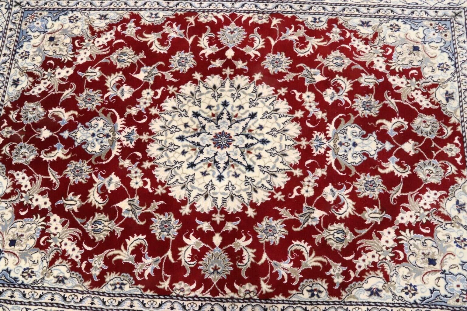 orientteppich-super-nain-mit-seide-237-x-164-cm-ca-300000-knoten-m Perserteppich Nain 237 x 164 cm Schurwolle handgeknüpft