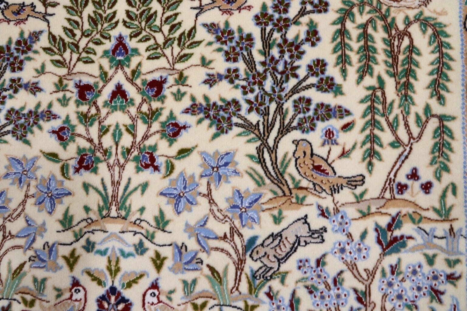 Perserteppich Nain 164 x 124 cm Korkwolle handgeknüpft