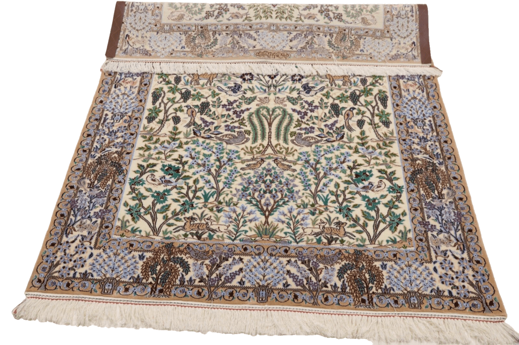 Perserteppich Nain 164 x 124 cm Korkwolle handgeknüpft