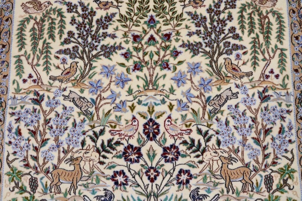 Perserteppich Nain 164 x 124 cm Korkwolle handgeknüpft