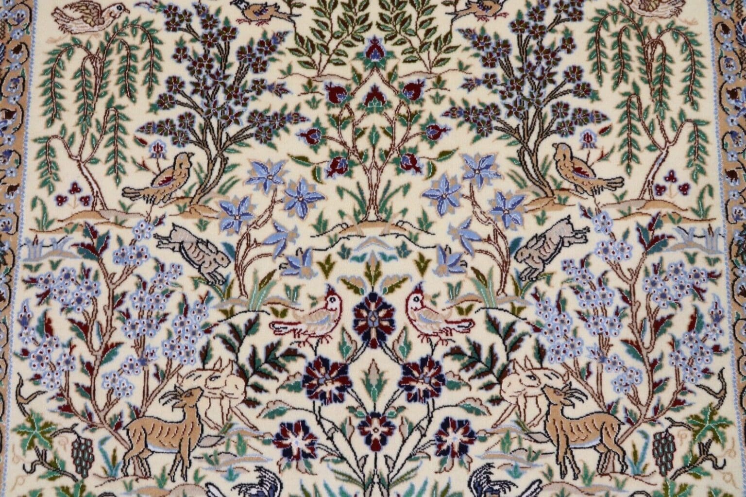 Perserteppich Nain 164 x 124 cm Korkwolle handgeknüpft