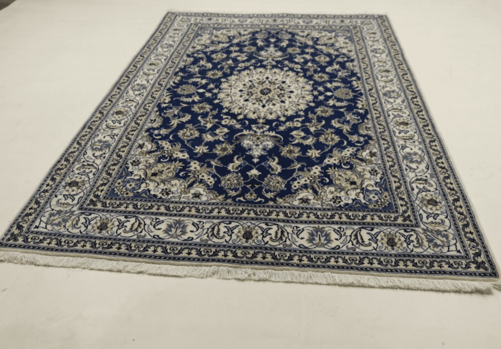 wunderschoner-orientteppich-244-x-168-cm-ca-300000-knoten-m-90-1-2 Perserteppich Nain 244 x 168 cm Schurwolle handgeknüpft
