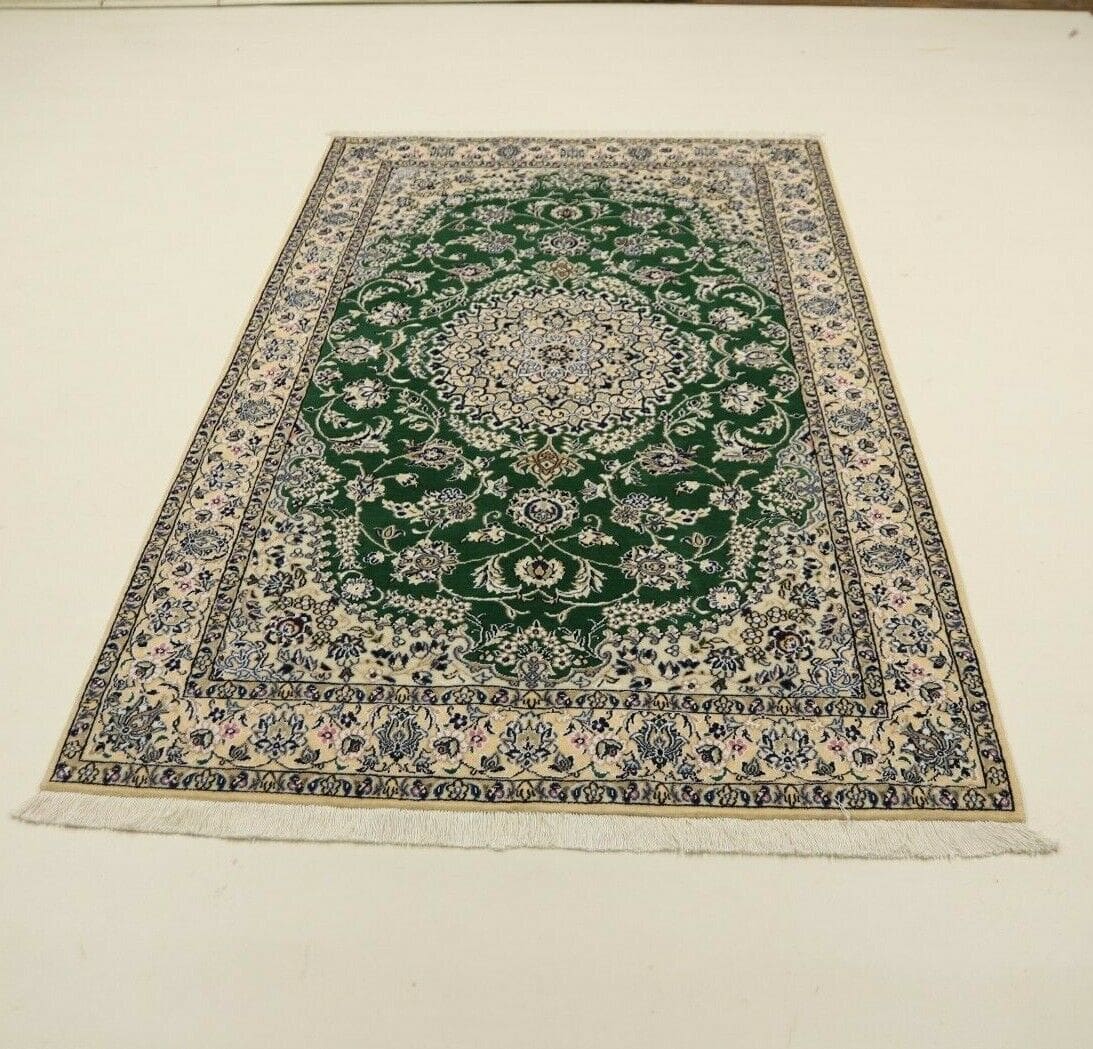 Perserteppich Nain 202 x 133 cm Wolle handgeknüpft