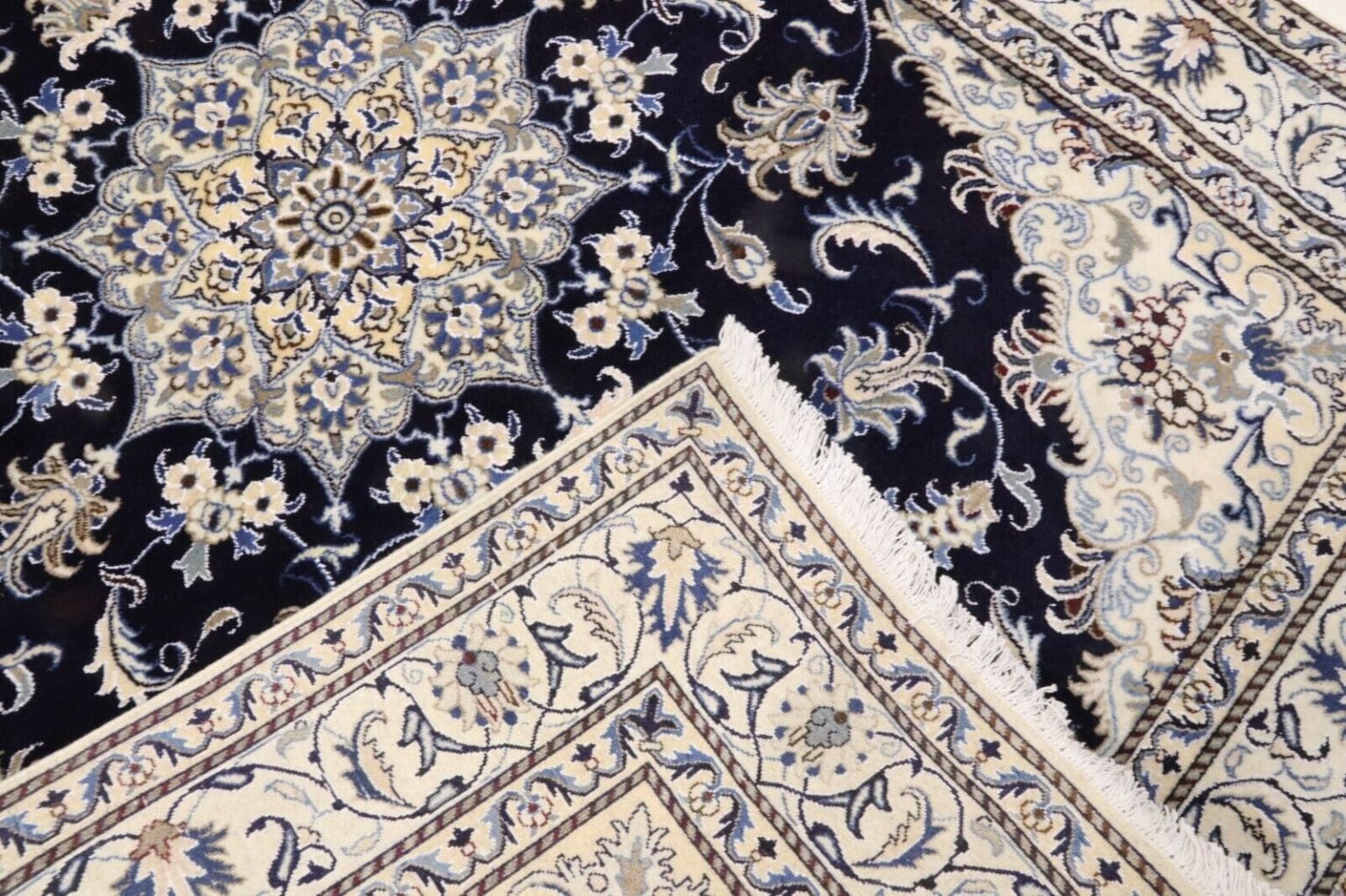 orientteppich-super-nain-228-x-170-cm-ca-300000-knoten-m-90-1-3 Perserteppich Nain 228 x 170 cm Wolle handgeknüpft