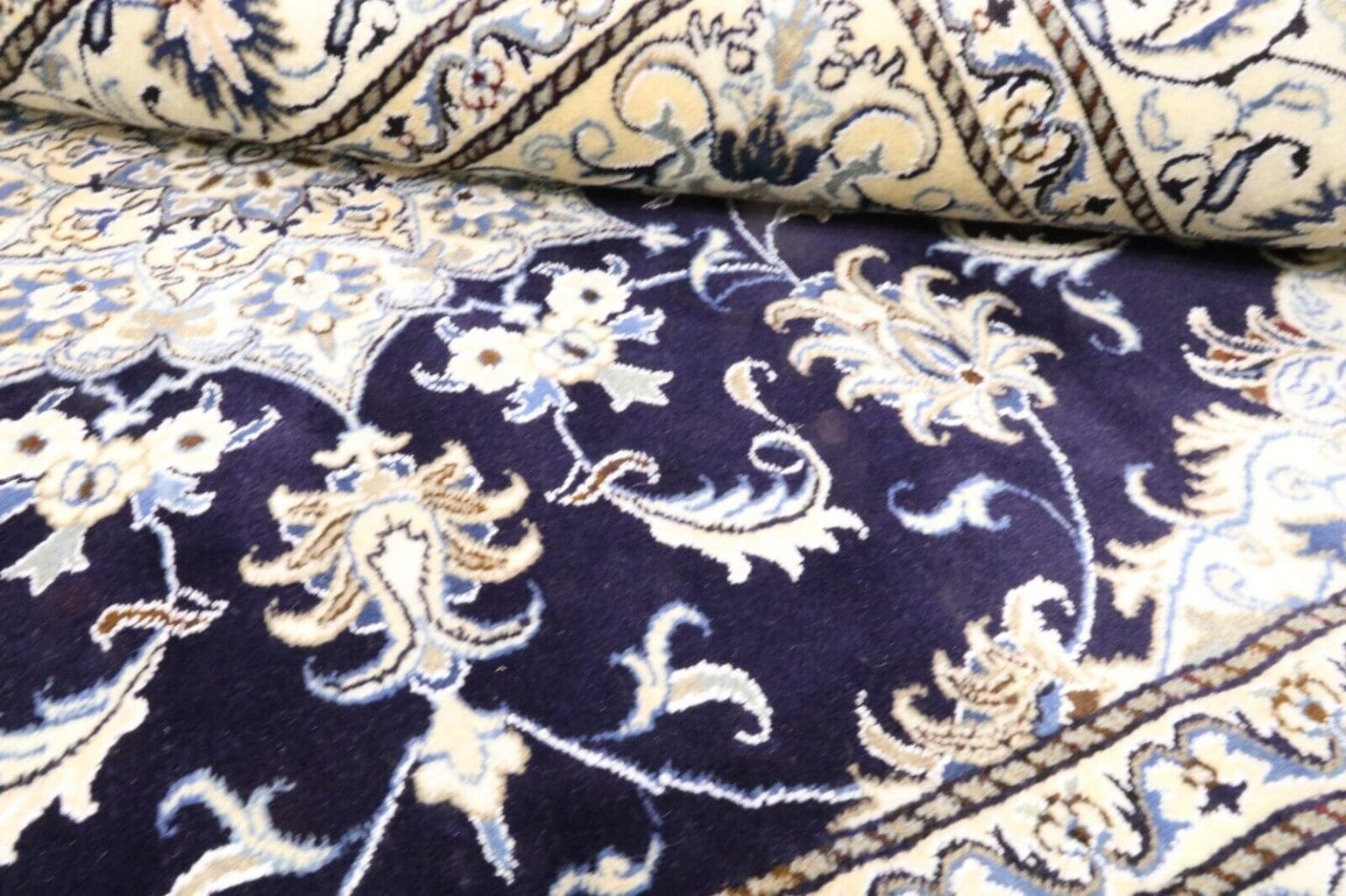 orientteppich-super-nain-228-x-170-cm-ca-300000-knoten-m-90-1-4 Perserteppich Nain 228 x 170 cm Wolle handgeknüpft