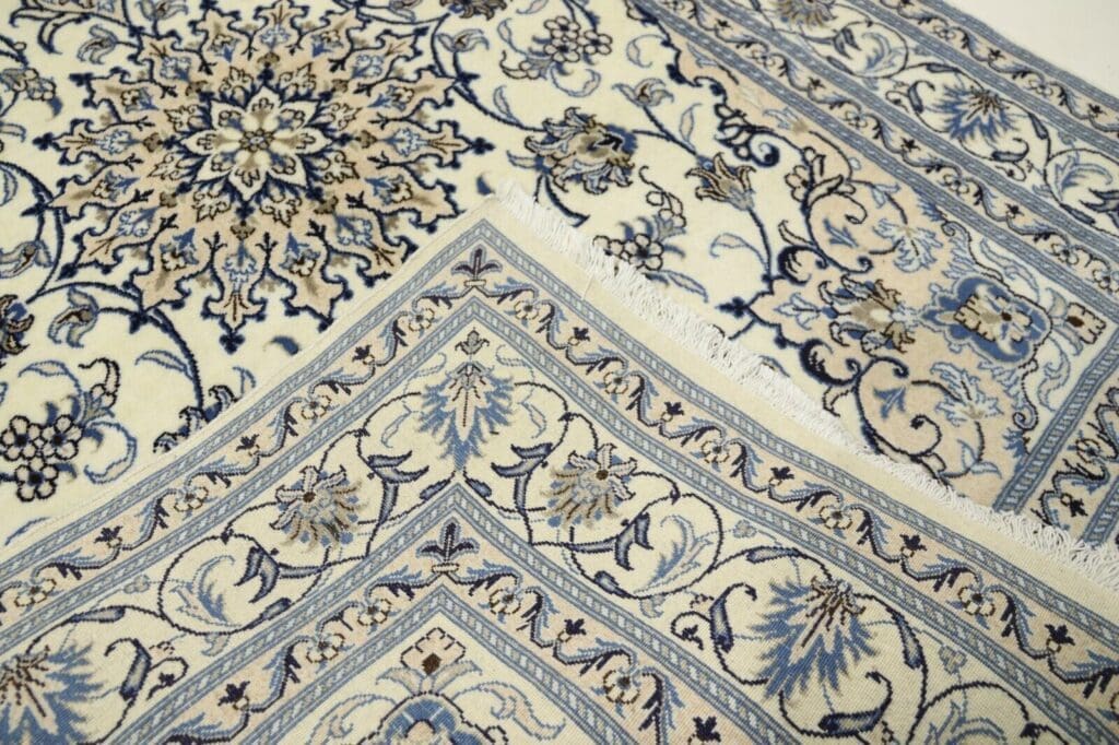 wunderschoner-orientteppich-245x165-cm-300000-knoten-m-90-1-1 Perserteppich Nain 245 x 165 cm Schurwolle handgeknüpft