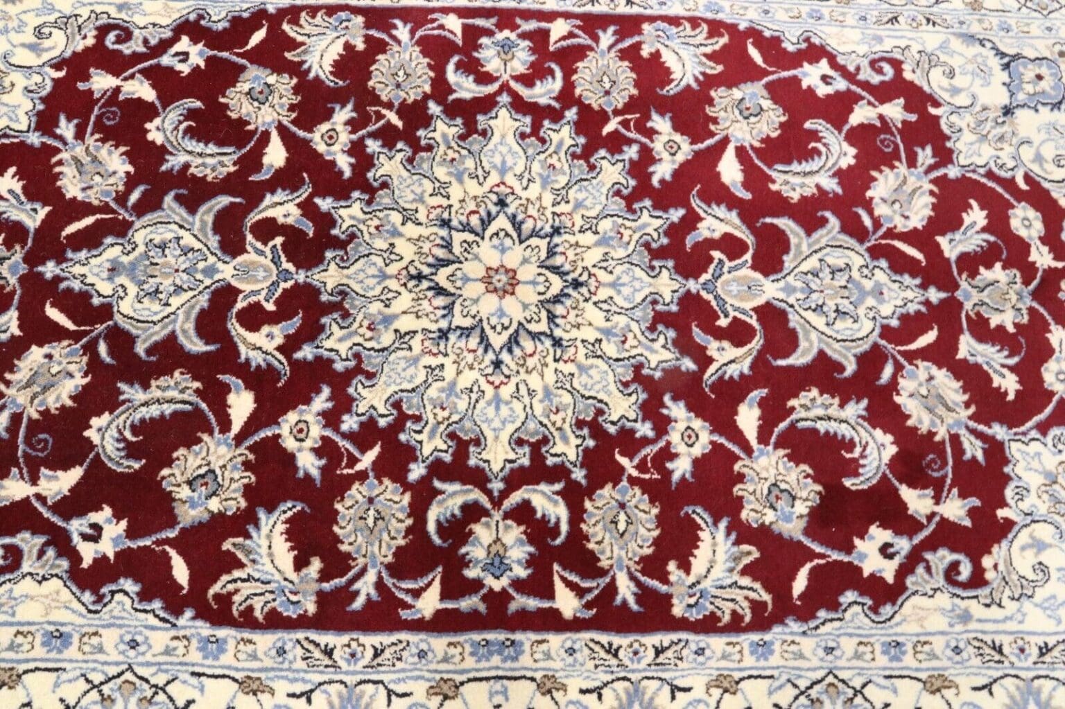 Perserteppich Nain 213 x 120 cm Wolle handgeknüpft