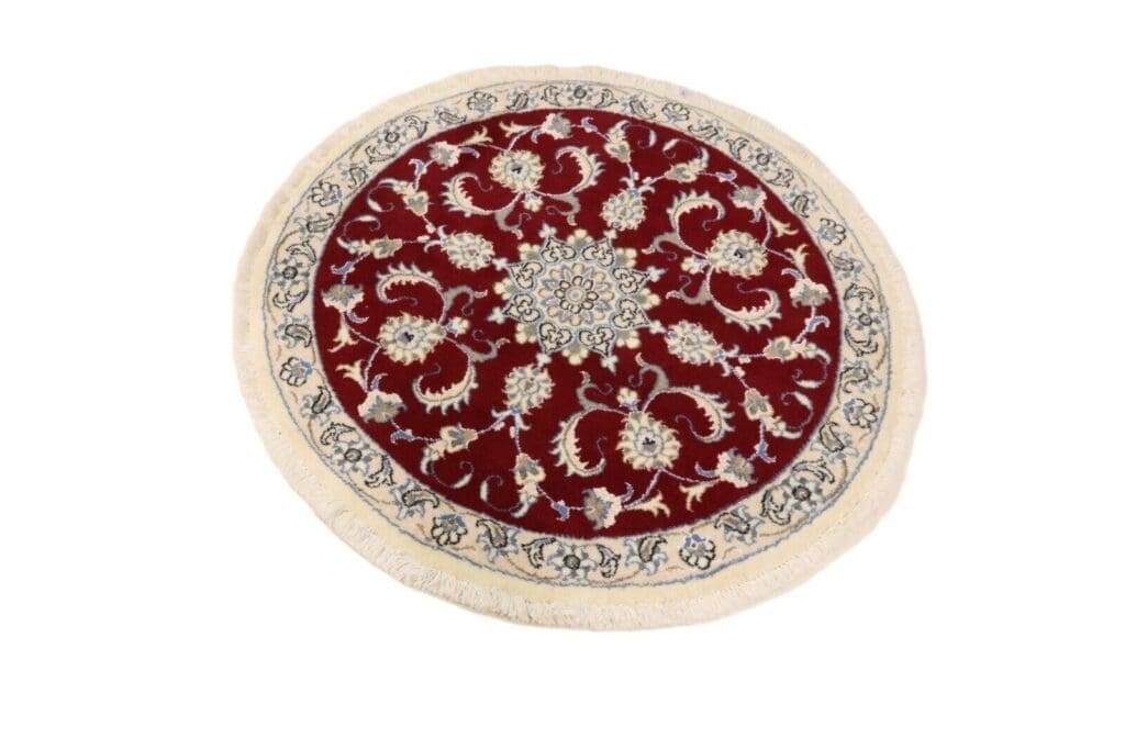 wunderschoner-orientteppich-nain-100-x-100-cm-300000-knoten-m-90-1-1 Perserteppich Nain 100 x 100 cm Wolle handgeknüpft