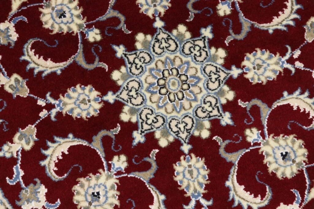 wunderschoner-orientteppich-nain-100-x-100-cm-300000-knoten-m-90-1-2 Perserteppich Nain 100 x 100 cm Wolle handgeknüpft