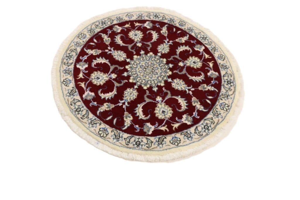 wunderschoner-orientteppich-nain-100-x-100-cm-300000-knoten-m-90-1-3 Perserteppich Nain 100 x 100 cm Wolle handgeknüpft