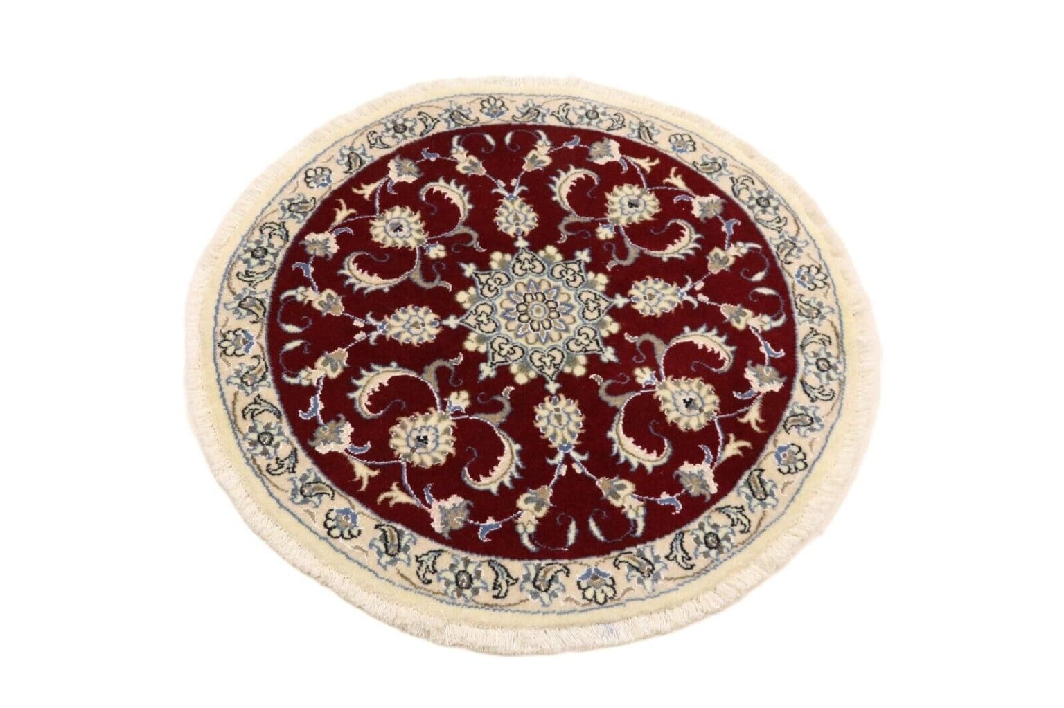 wunderschoner-orientteppich-nain-100-x-100-cm-300000-knoten-m-90-1-4 Perserteppich Nain 100 x 100 cm Wolle handgeknüpft
