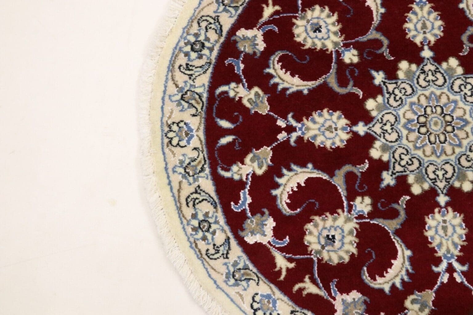wunderschoner-orientteppich-nain-100-x-100-cm-300000-knoten-m-90-1-6 Perserteppich Nain 100 x 100 cm Wolle handgeknüpft