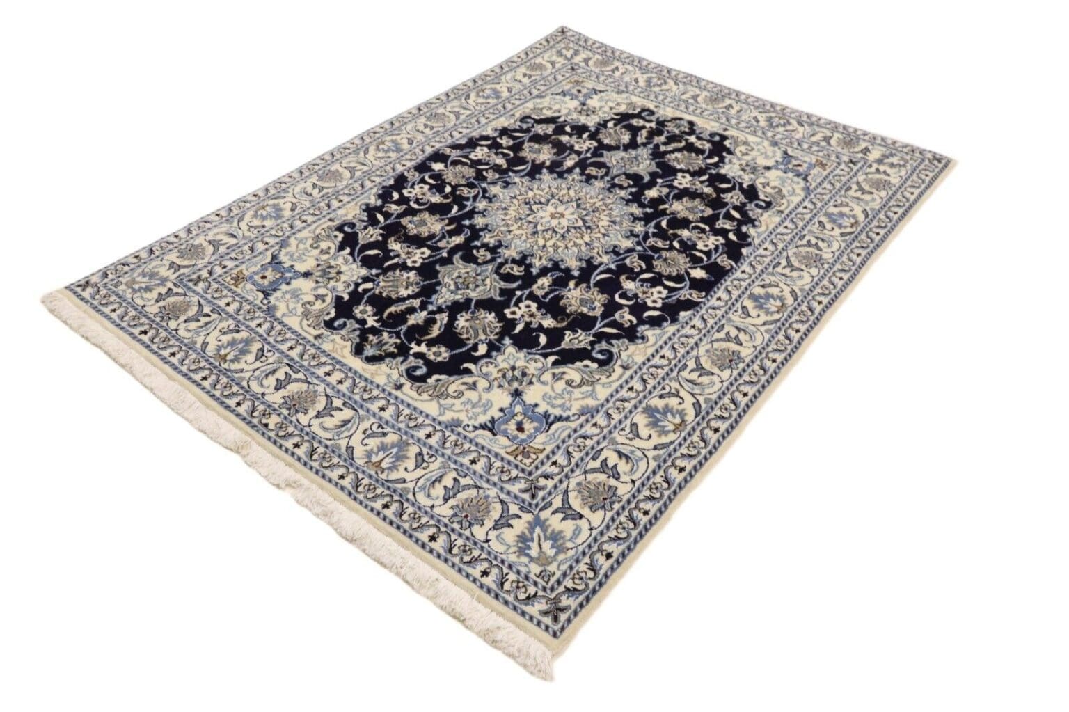 wunderschoner-orientteppich-nain-200-x-146-cm-300000-knoten-m-90-1-3 Perserteppich Nain 200 x 146 cm Wolle handgeknüpft
