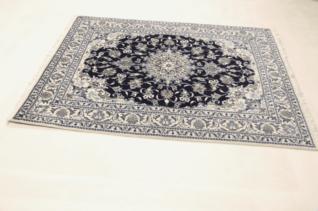 wunderschoner-orientteppich-nain-200-x-146-cm-300000-knoten-m-90-1-4 Perserteppich Nain 200 x 146 cm Wolle handgeknüpft