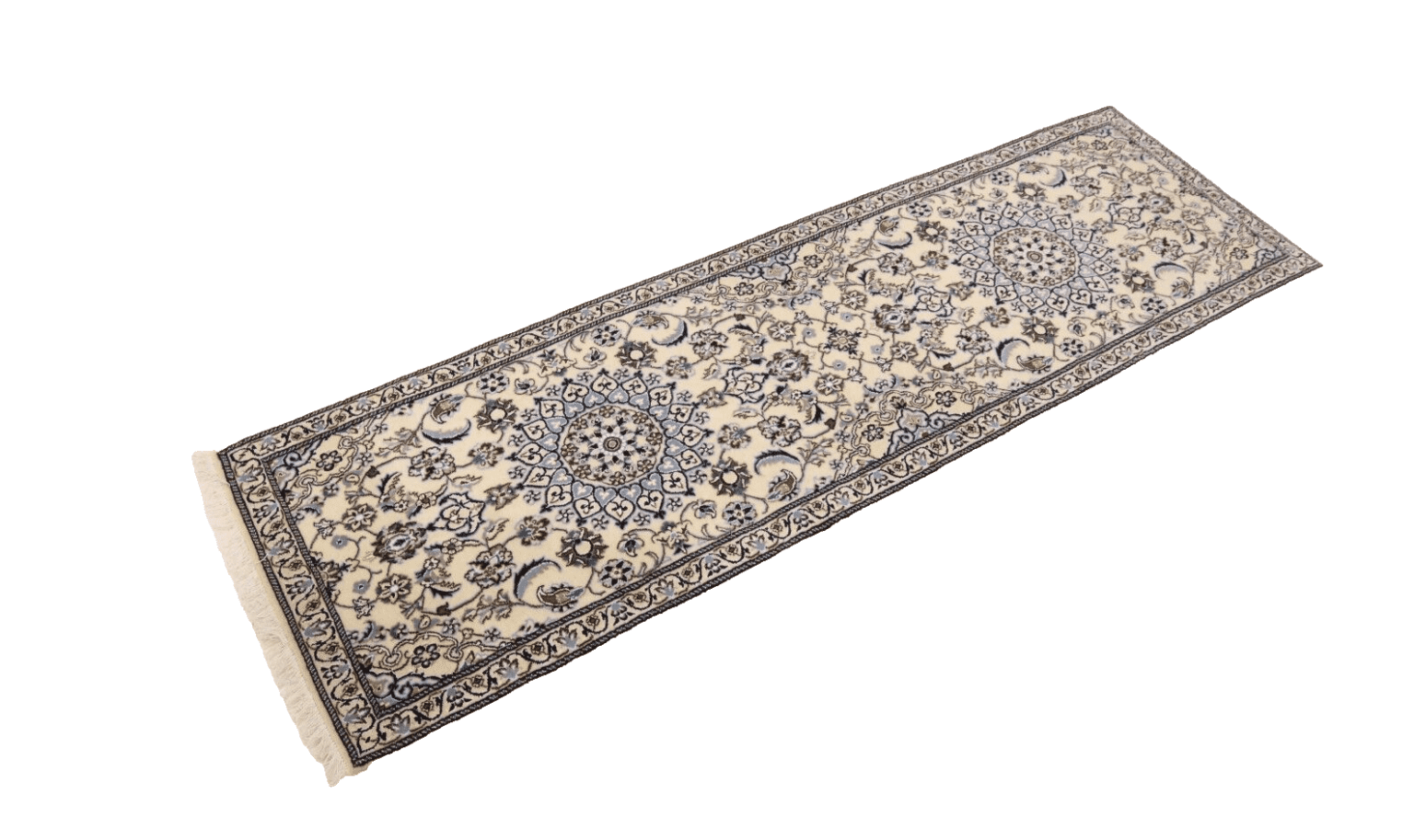 Perserteppich Nain 197 x 60 cm Wolle handgeknüpft