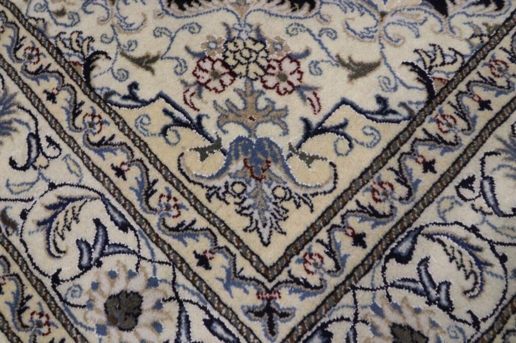 wunderschoner-orientteppich-242-x-160-cm-300000-knoten-m-90 Perserteppich Nain 242 x 160 cm Schurwolle handgeknüpft