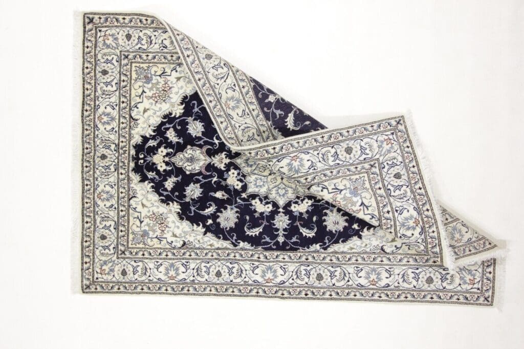 wunderschoner-orientteppich-242-x-160-cm-300000-knoten-m-90-1-2 Perserteppich Nain 242 x 160 cm Schurwolle handgeknüpft
