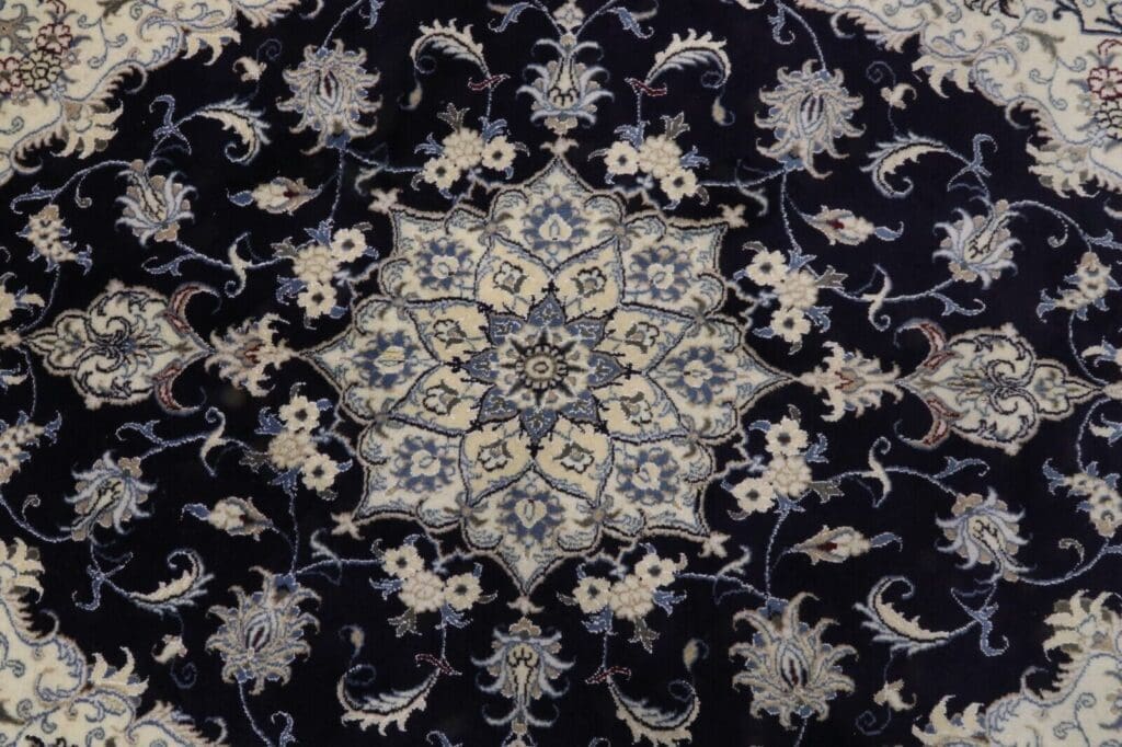 wunderschoner-orientteppich-242-x-160-cm-300000-knoten-m-90-1-3 Perserteppich Nain 242 x 160 cm Schurwolle handgeknüpft
