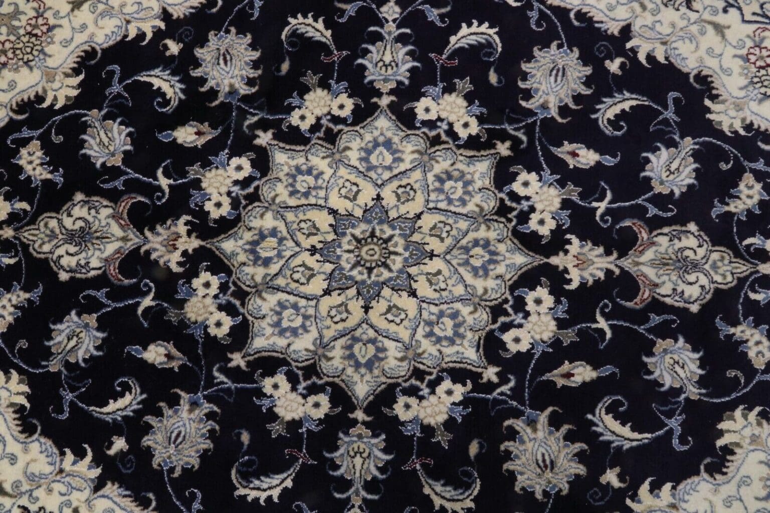 wunderschoner-orientteppich-242-x-160-cm-300000-knoten-m-90-1-3 Perserteppich Nain 242 x 160 cm Schurwolle handgeknüpft