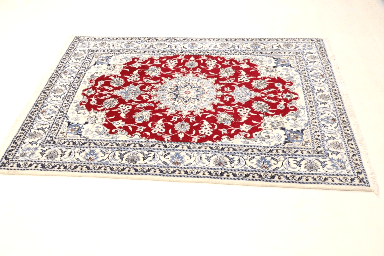 Perserteppich Nain 202x148 cm Schurwolle Handgeknüpft