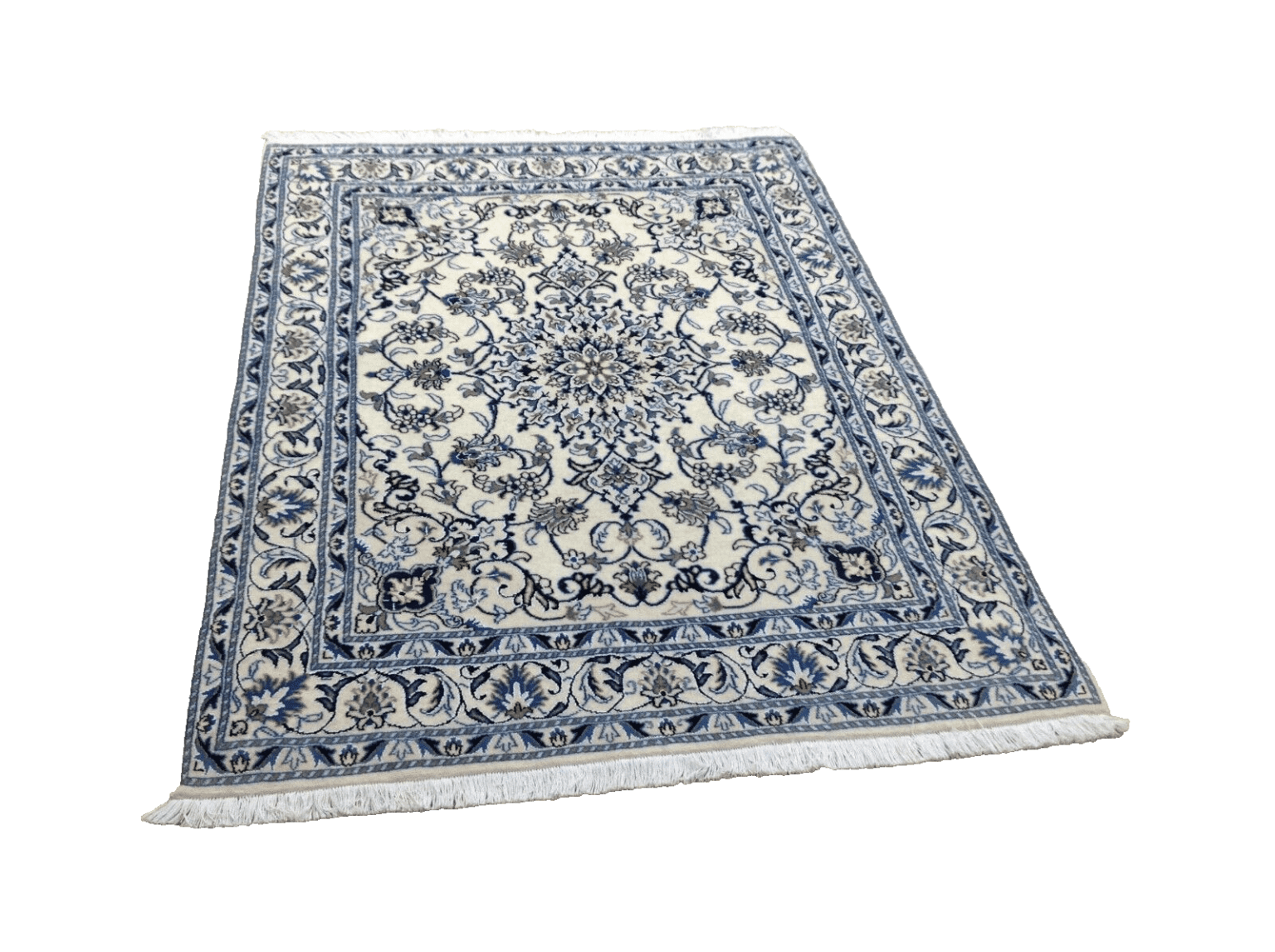 wunderschoner-perserteppich-nain-203-x-150-cm-ca-300000-knoten-m-90-1-1 Perserteppich Nain 203 x 150 cm Wolle handgeknüpft