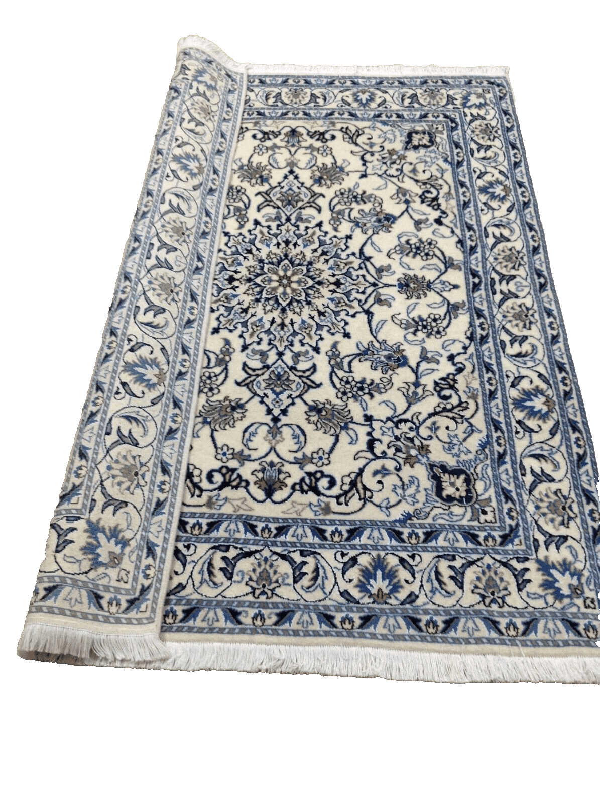 wunderschoner-perserteppich-nain-203-x-150-cm-ca-300000-knoten-m-90-1-2 Perserteppich Nain 203 x 150 cm Wolle handgeknüpft