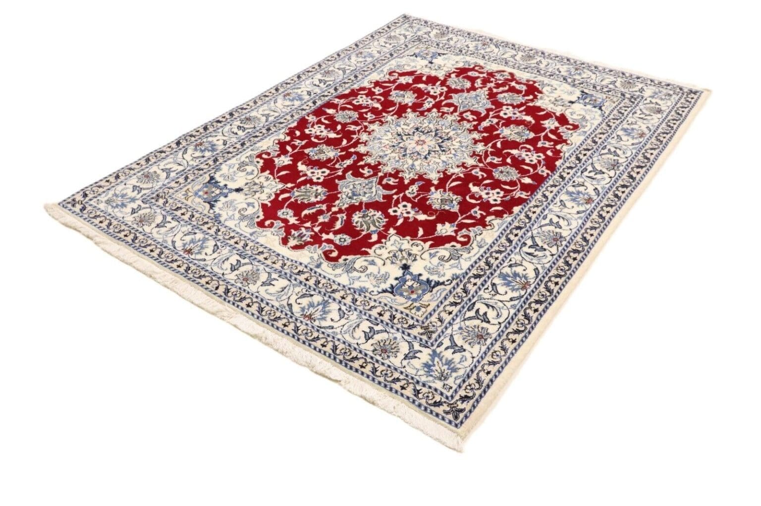 Perserteppich Nain 202x148 cm Schurwolle Handgeknüpft