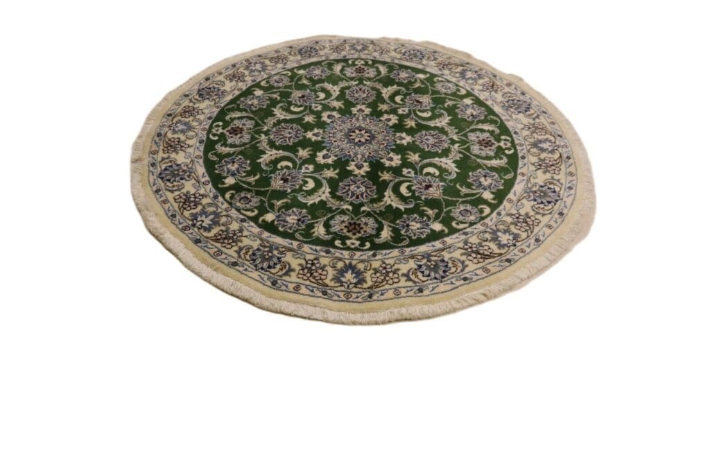 wunderschoner-perserteppich-nain-100-x-100-cm-ca-300000-knoten-m-90 Perserteppich Nain 100 x 100 cm Wolle handgeknüpft
