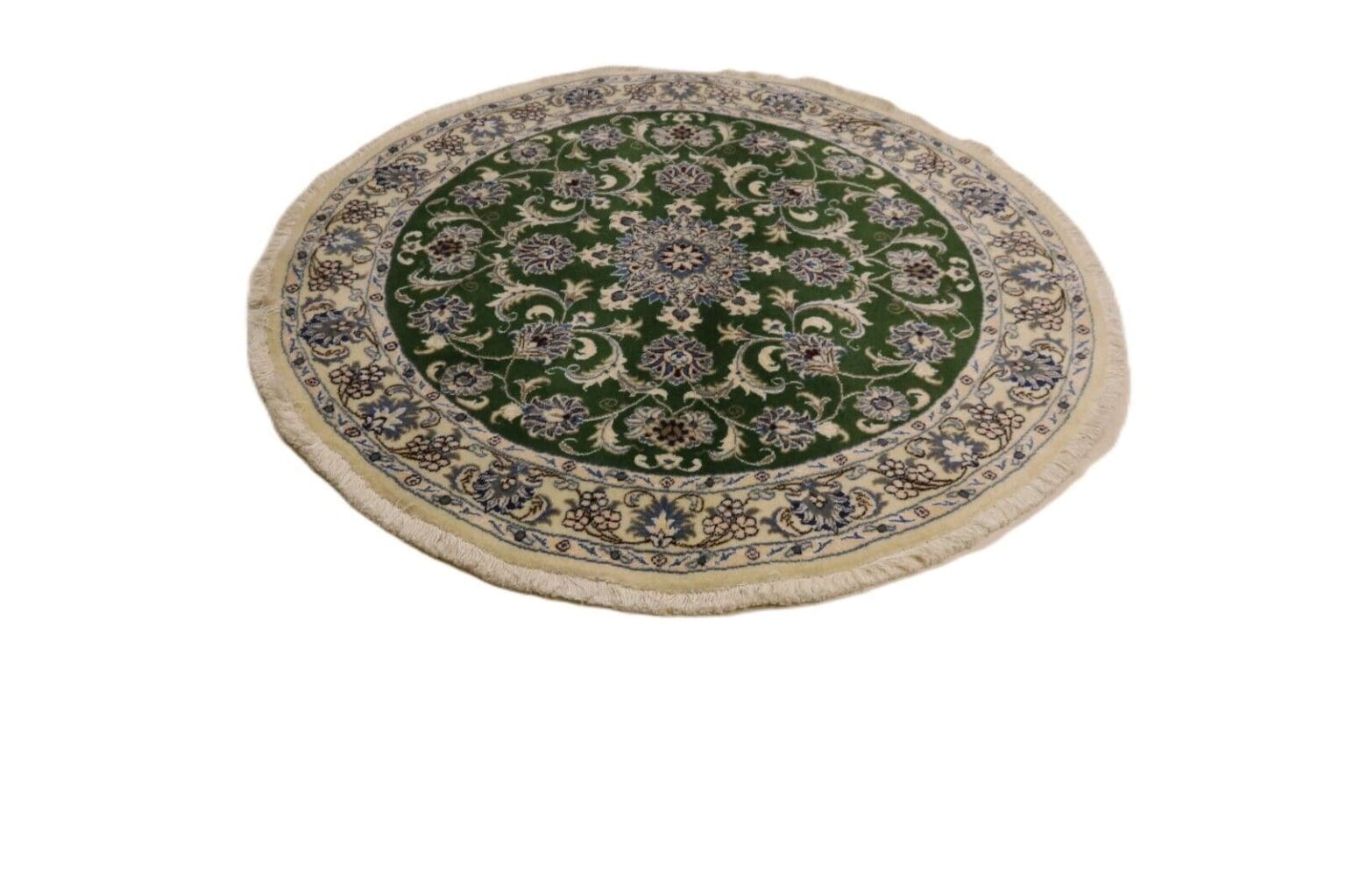 wunderschoner-perserteppich-nain-100-x-100-cm-ca-300000-knoten-m-90 Perserteppich Nain 100 x 100 cm Wolle handgeknüpft