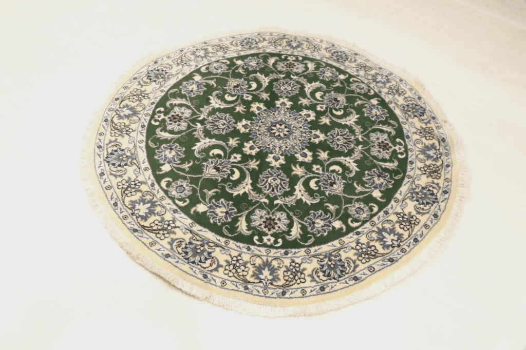 wunderschoner-perserteppich-nain-100-x-100-cm-ca-300000-knoten-m-90-1-1 Perserteppich Nain 100 x 100 cm Wolle handgeknüpft