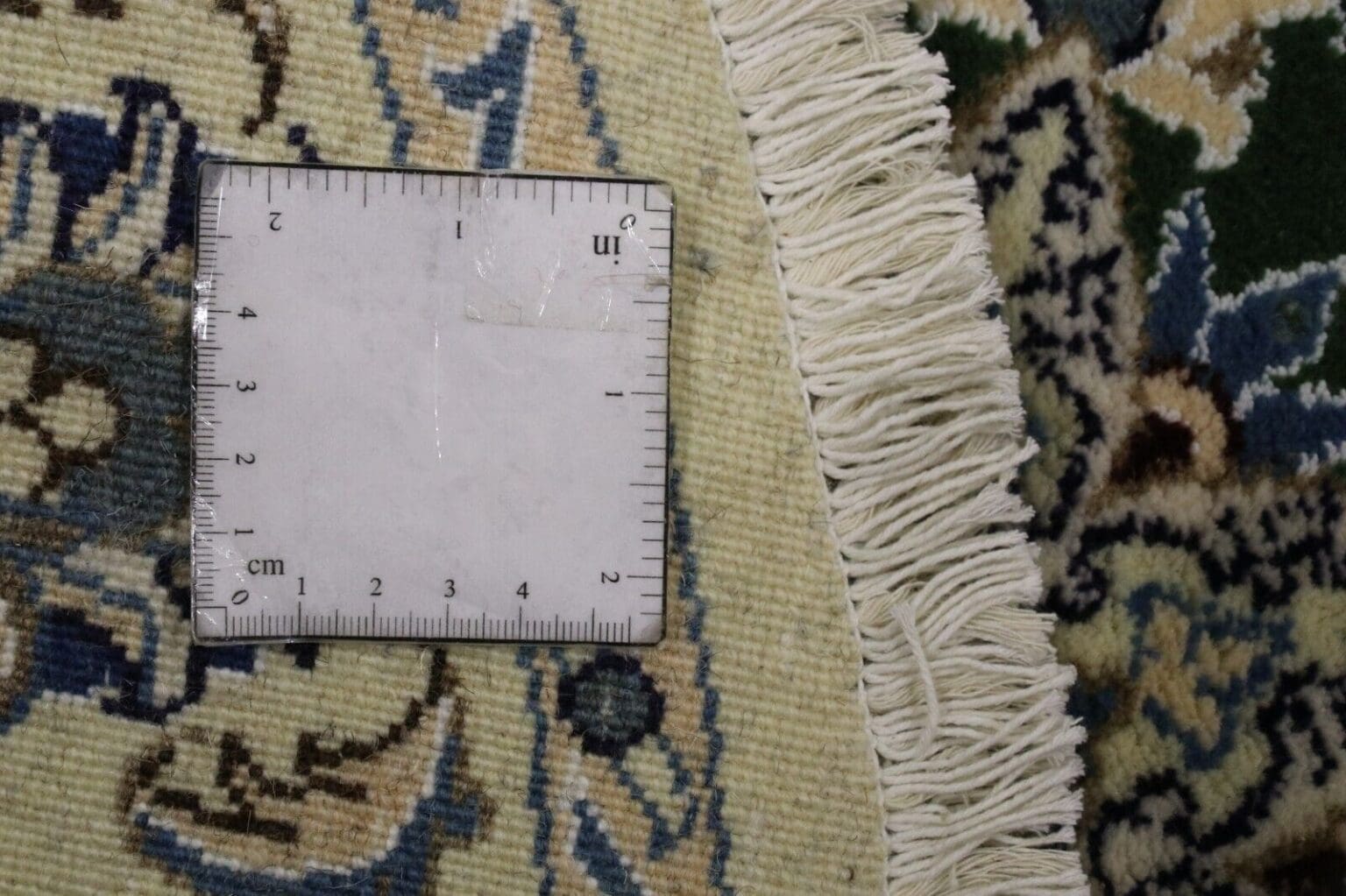 wunderschoner-perserteppich-nain-100-x-100-cm-ca-300000-knoten-m-90-1-4 Perserteppich Nain 100 x 100 cm Wolle handgeknüpft