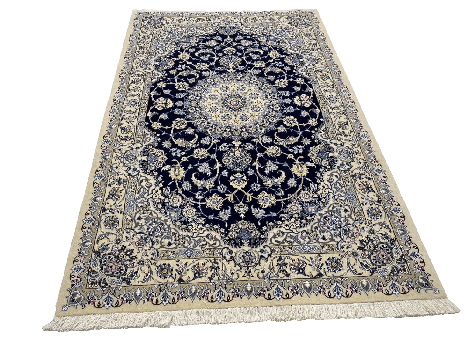 Perserteppich Nain 255 x 158 cm Wolle handgeknüpft