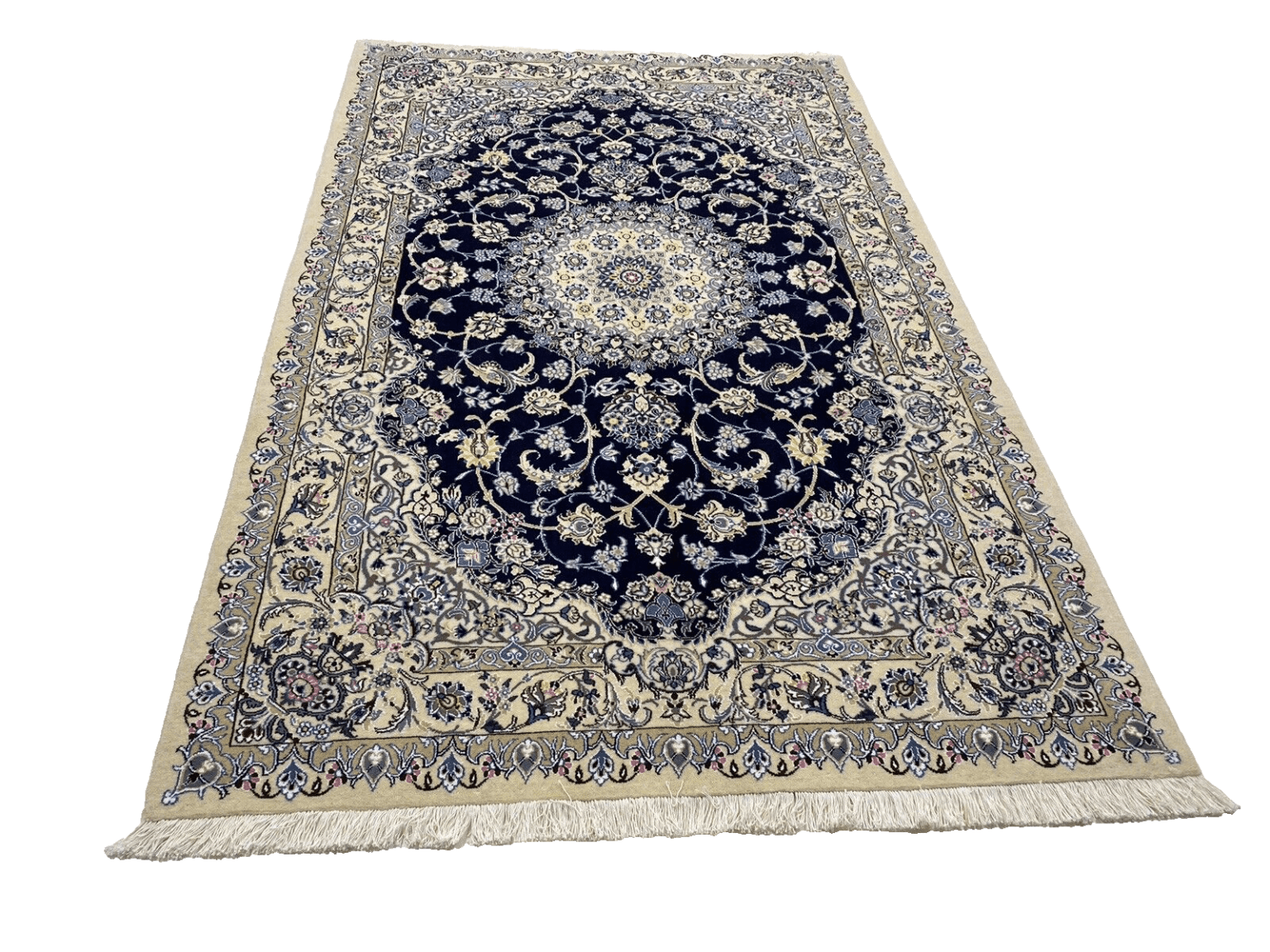 Perserteppich Nain 255 x 158 cm Wolle handgeknüpft