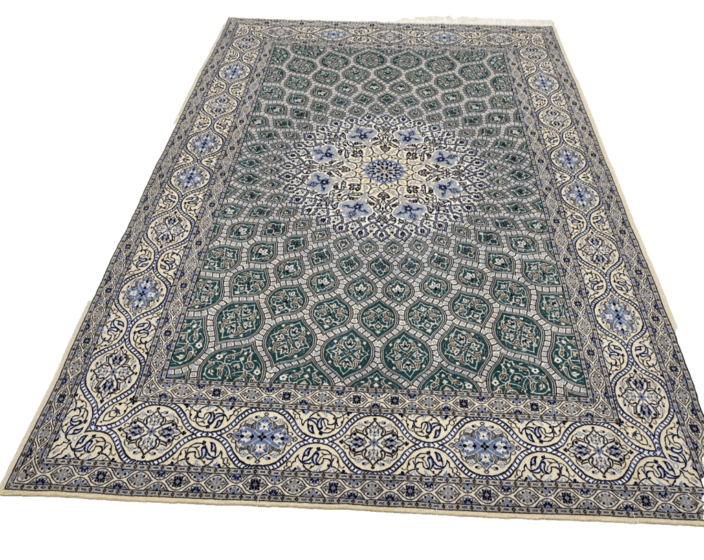 Perserteppich Nain 261 x 181 cm Korkwolle handgeknüpft