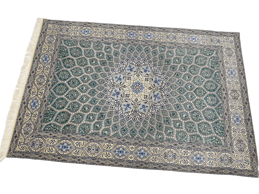 Perserteppich Nain 261 x 181 cm Korkwolle handgeknüpft
