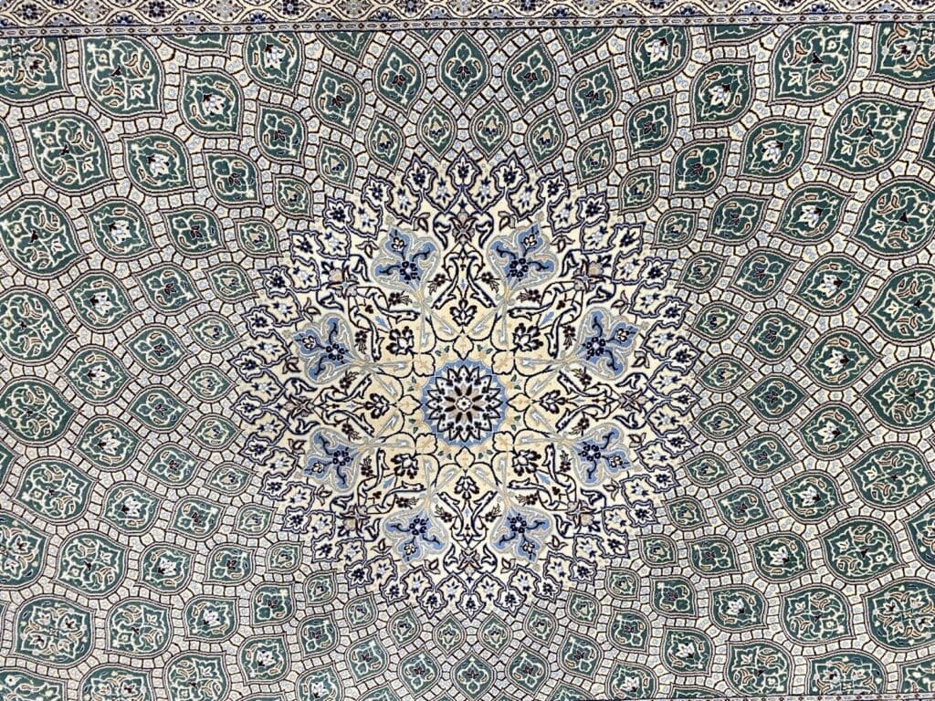 Perserteppich Nain 261 x 181 cm Korkwolle handgeknüpft