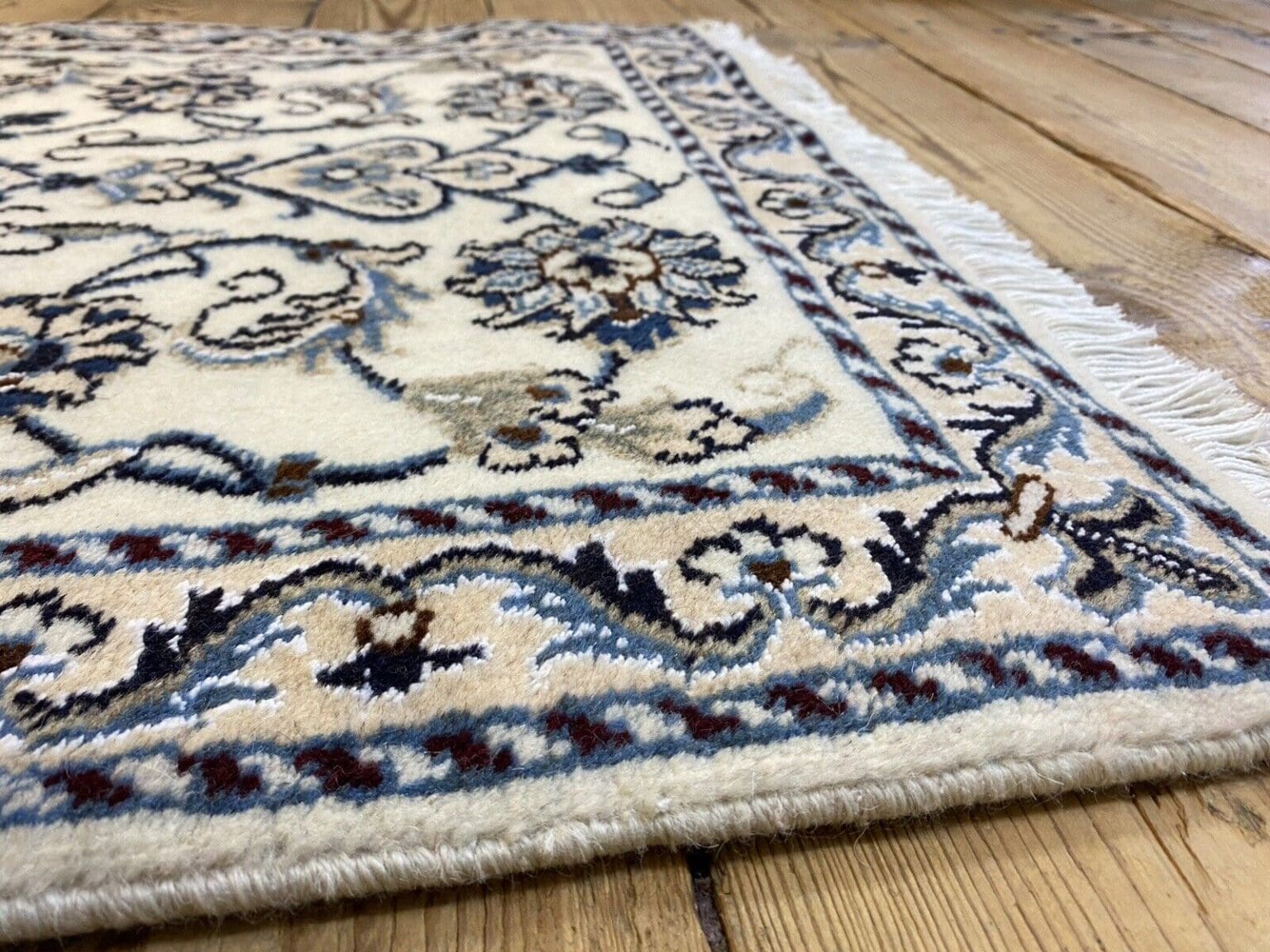 Perserteppich Nain 90 x 60 cm Schurwolle handgeknüpft