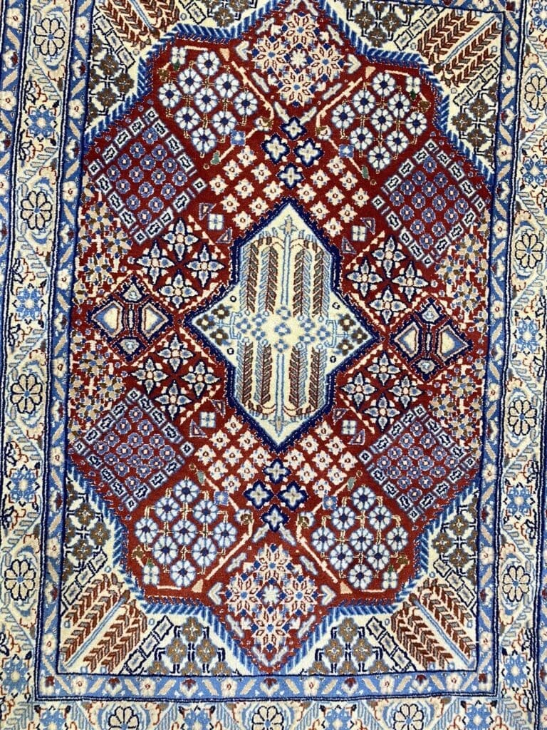 Perserteppich Nain 120 x 80 cm Korkwolle handgeknüpft