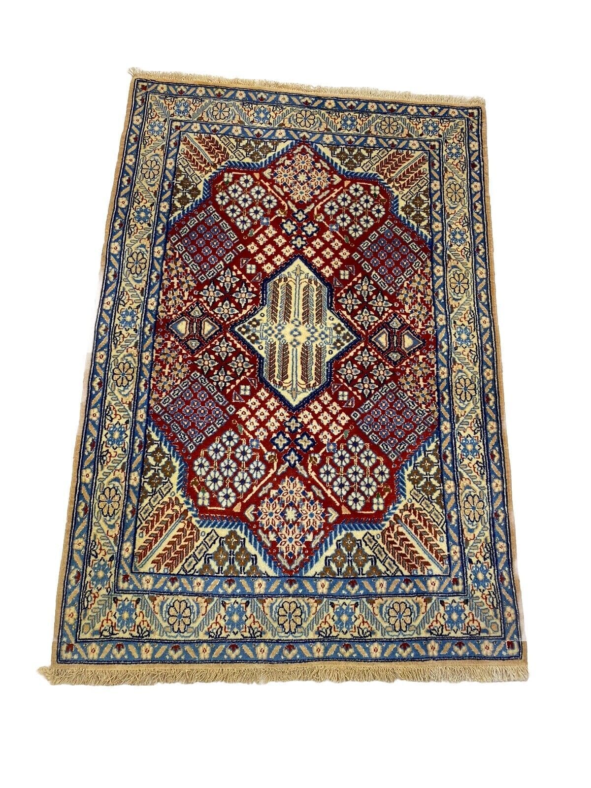 Perserteppich Nain 120 x 80 cm Korkwolle handgeknüpft