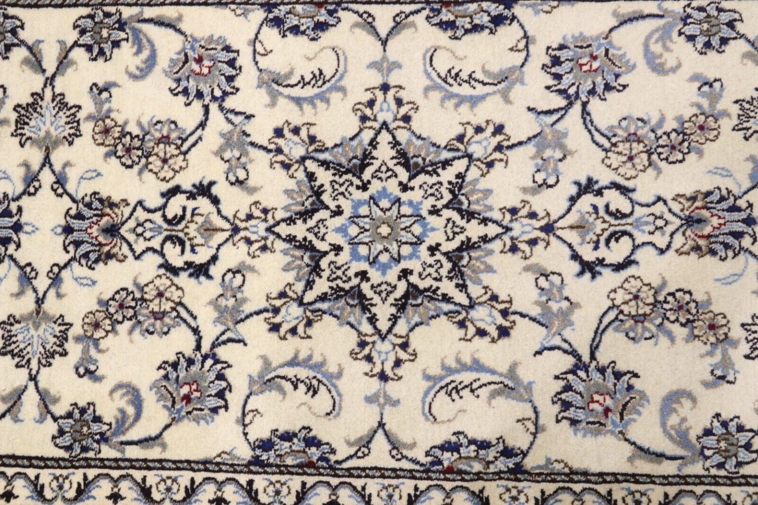 Perserteppich Super Nain 200 x 76 cm Wolle handgeknüpft