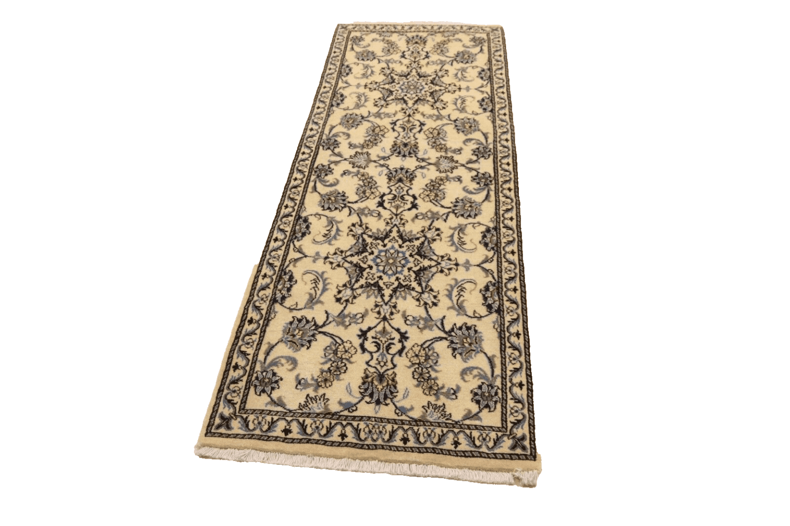 Perserteppich Super Nain 200 x 76 cm Wolle handgeknüpft