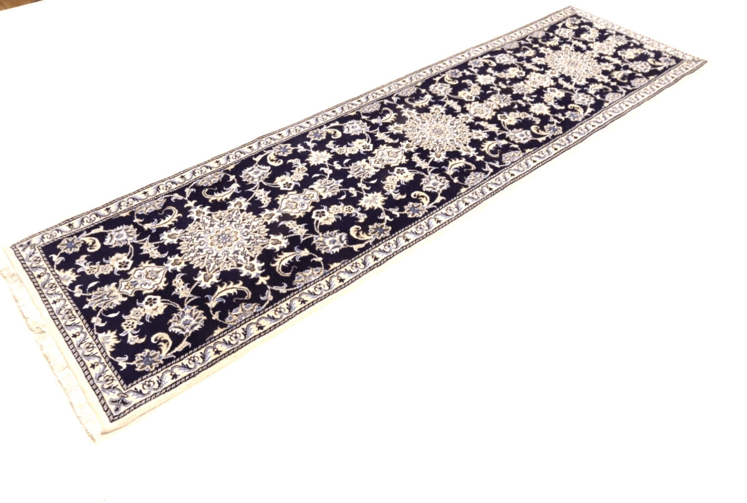 Perserteppich Nain 280 x 77 cm Wolle handgeknüpft