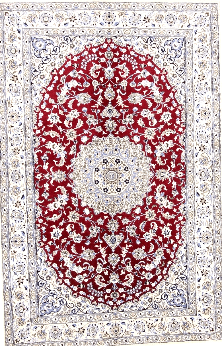Perserteppich Nain 9la 240 x 158 cm Wolle handgeknüpft
