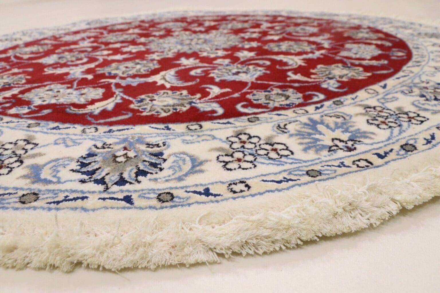 wunderschoner-orientteppich-150-x-150-cm-300000-knoten-m-90-1-1 Perserteppich Nain 150 x 150 cm Schurwolle handgeknüpft