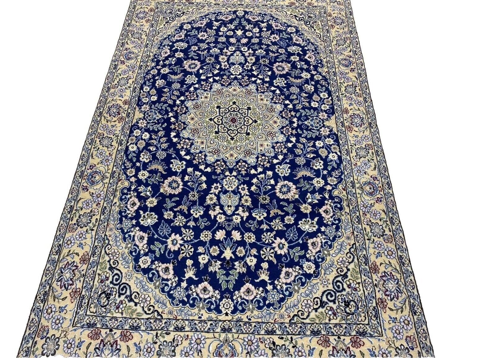 Perserteppich Nain 216 x 134 cm Wolle handgeknüpft