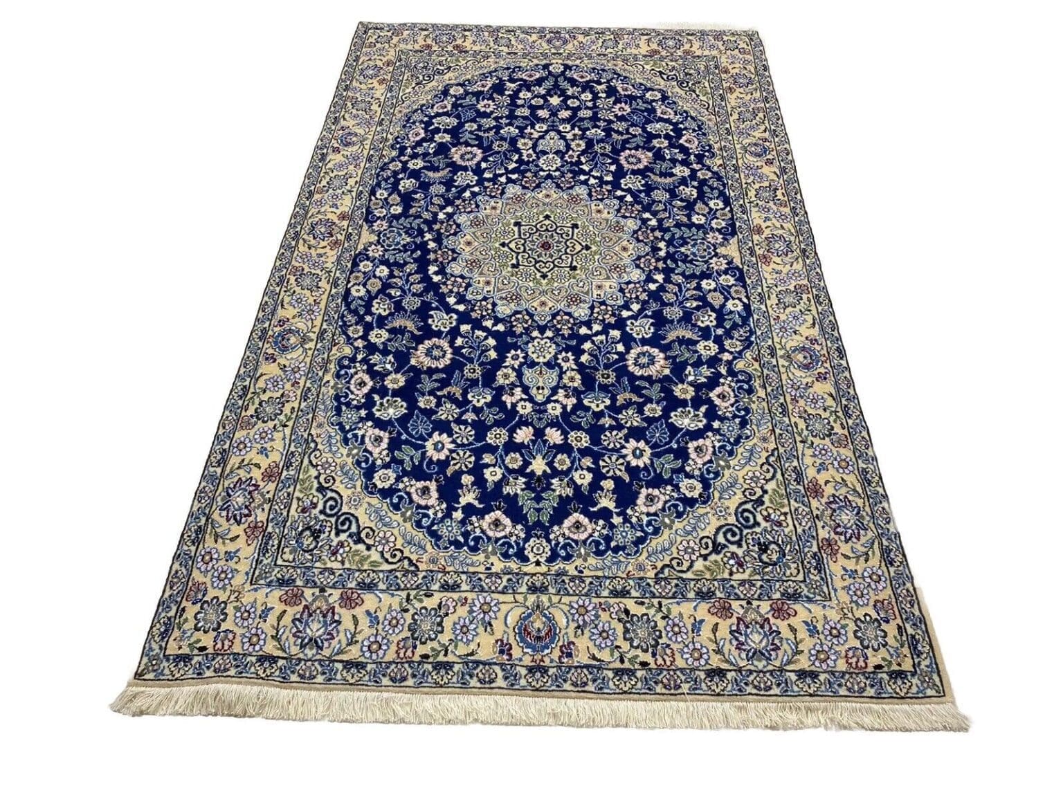 Perserteppich Nain 216 x 134 cm Wolle handgeknüpft