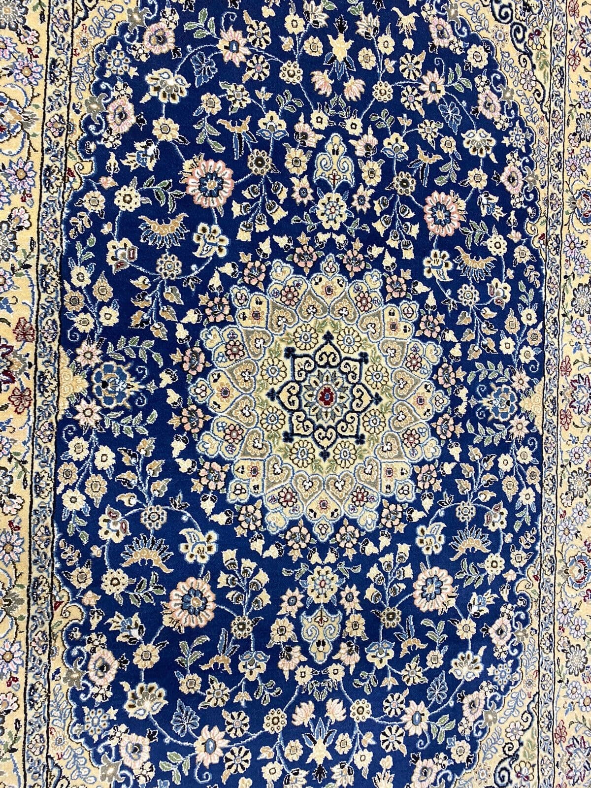 Perserteppich Nain 216 x 134 cm Wolle handgeknüpft