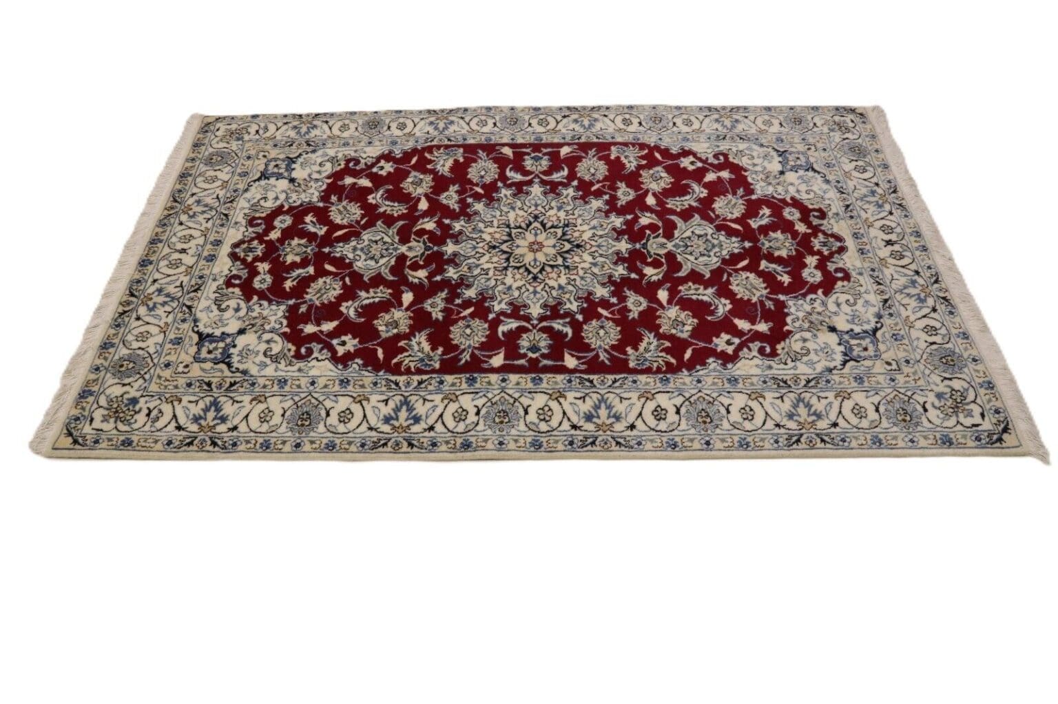 Perserteppich Nain 200 x 120 cm Schurwolle handgeknüpft
