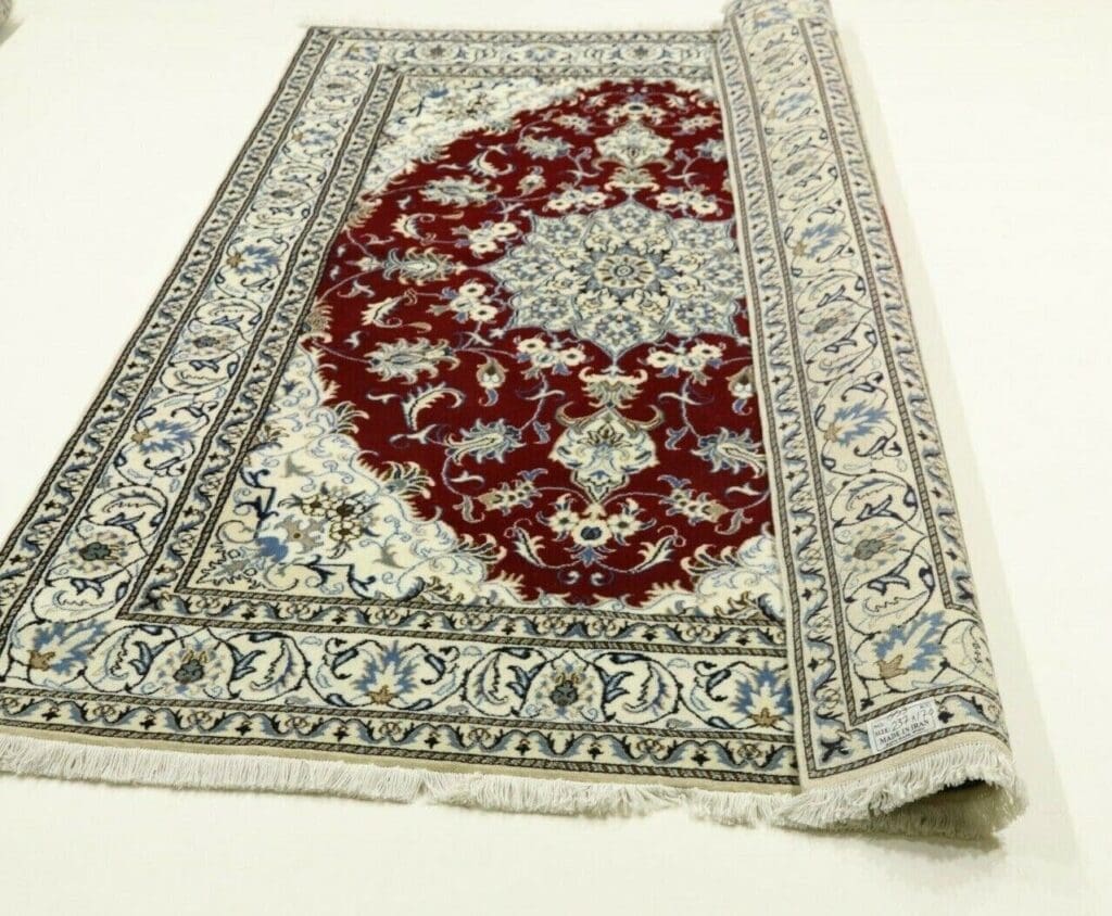 wunderschoner-perserteppich-nain-mit-seide-237-x-176-cm-ca-300000-4 Perserteppich Nain 237 x 176 cm Schurwolle handgeknüpft